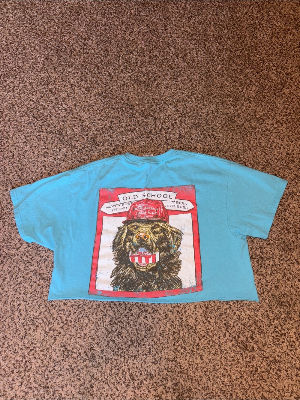 Cropped golden lab shirt